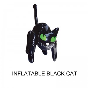 Надуваеми декорации за Хелоуин реквизит Черна котка